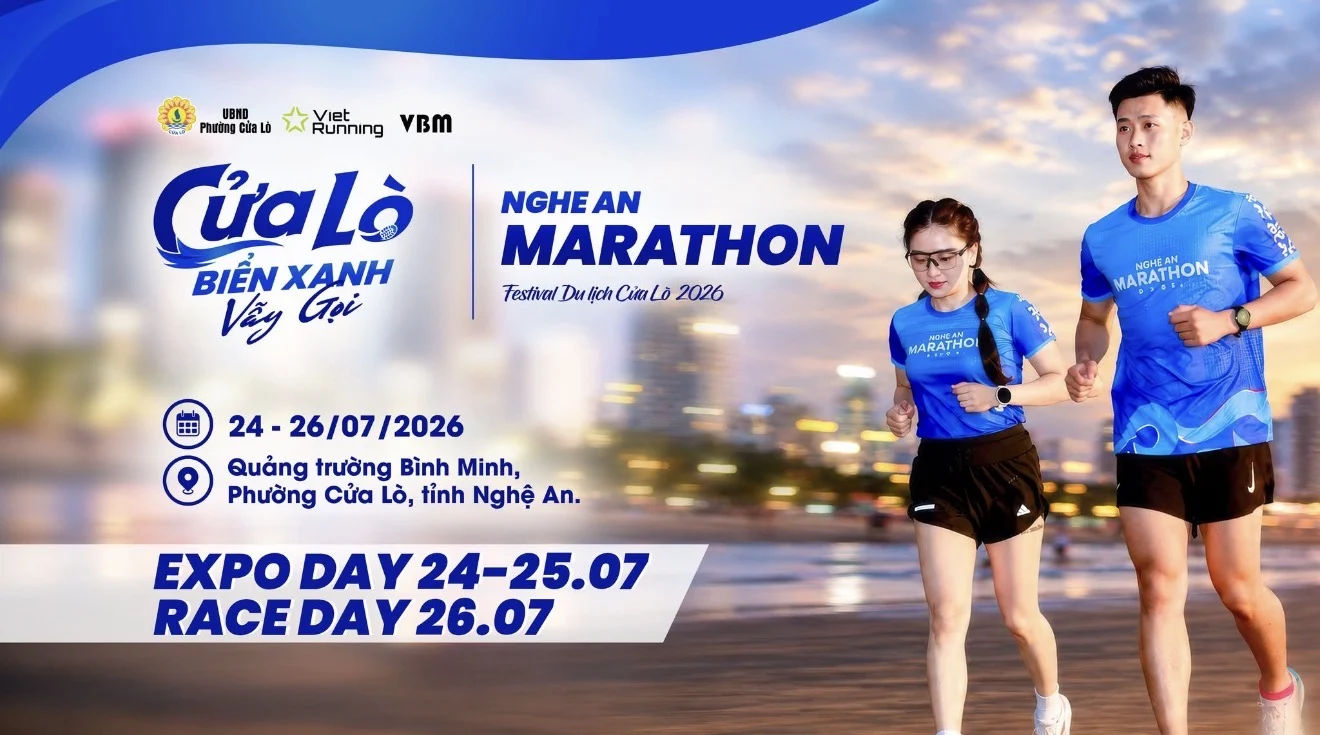 Giải Marathon Nghệ An 2026 - "Cửa Lò - Biển Xanh Vẫy Gọi"